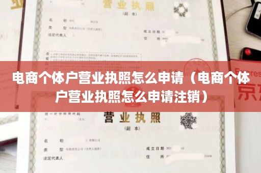 电商个体户营业执照怎么申请（电商个体户营业执照怎么申请注销）