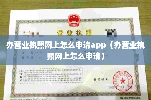 办营业执照网上怎么申请app（办营业执照网上怎么申请）