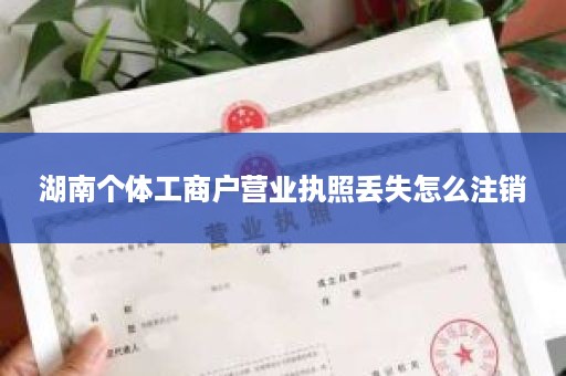 湖南个体工商户营业执照丢失怎么注销