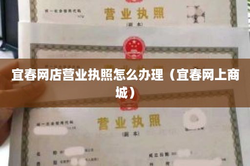 宜春网店营业执照怎么办理（宜春网上商城）