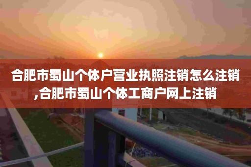 合肥市蜀山个体户营业执照注销怎么注销,合肥市蜀山个体工商户网上注销