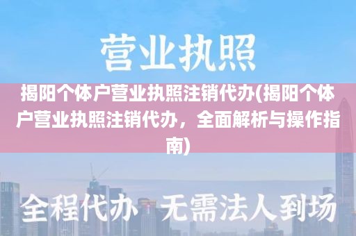 揭阳个体户营业执照注销代办(揭阳个体户营业执照注销代办，全面解析与操作指南)