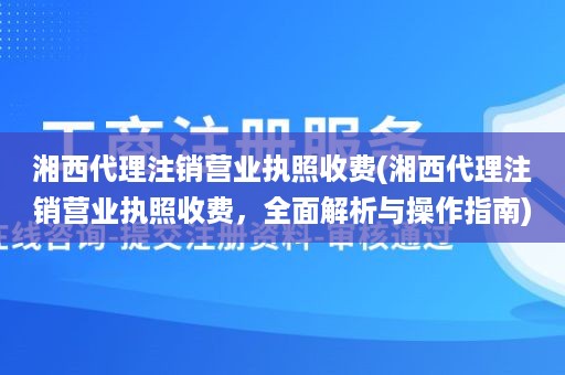 湘西代理注销营业执照收费(湘西代理注销营业执照收费，全面解析与操作指南)