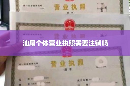 汕尾个体营业执照需要注销吗