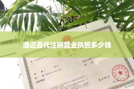 澄迈县代注销营业执照多少钱