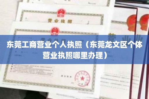 东莞工商营业个人执照（东莞龙文区个体营业执照哪里办理）