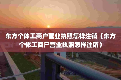 东方个体工商户营业执照怎样注销（东方个体工商户营业执照怎样注销）