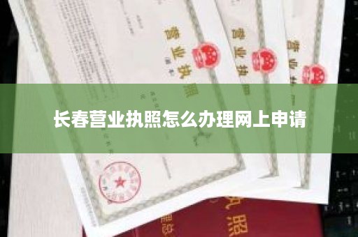 长春营业执照怎么办理网上申请