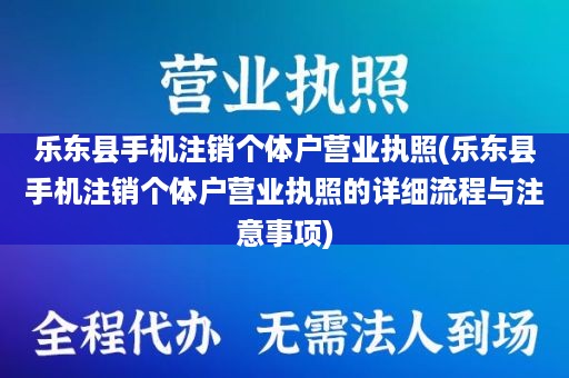 乐东县手机注销个体户营业执照(乐东县手机注销个体户营业执照的详细流程与注意事项)