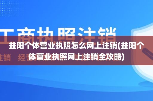 益阳个体营业执照怎么网上注销(益阳个体营业执照网上注销全攻略)