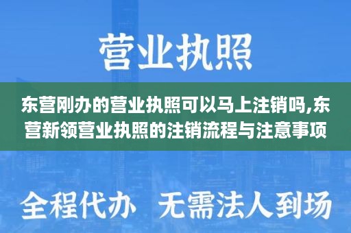 东营刚办的营业执照可以马上注销吗,东营新领营业执照的注销流程与注意事项