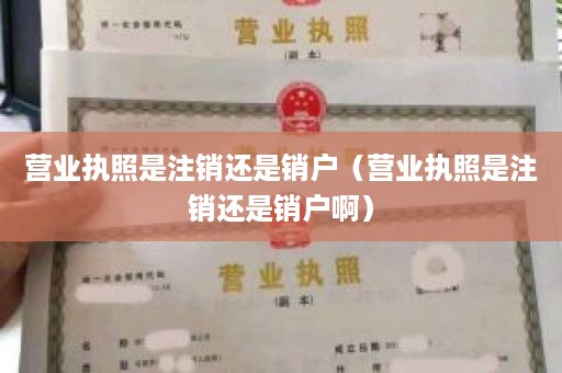 营业执照是注销还是销户（营业执照是注销还是销户啊）