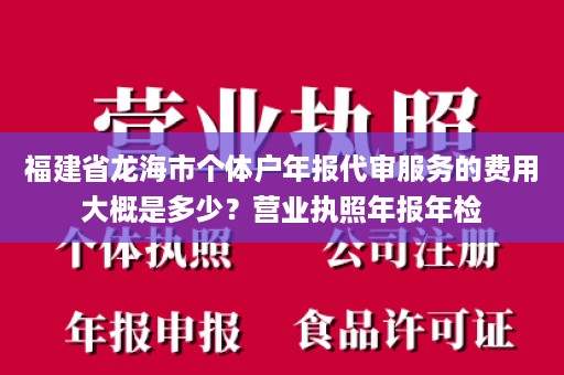 福建省龙海市个体户年报代审服务的费用大概是多少？营业执照年报年检