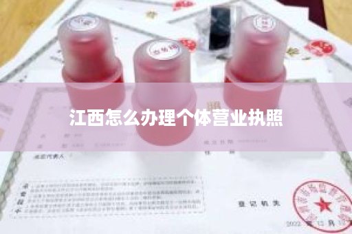 江西怎么办理个体营业执照