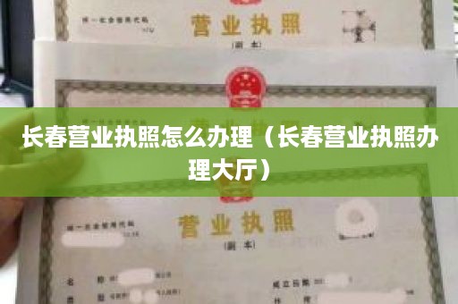 长春营业执照怎么办理（长春营业执照办理大厅）