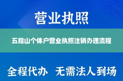 五指山个体户营业执照注销办理流程