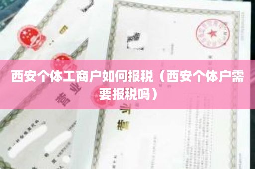 西安个体工商户如何报税（西安个体户需要报税吗）