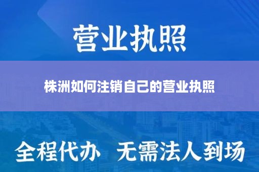 株洲如何注销自己的营业执照