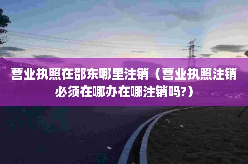 营业执照在邵东哪里注销（营业执照注销必须在哪办在哪注销吗?）