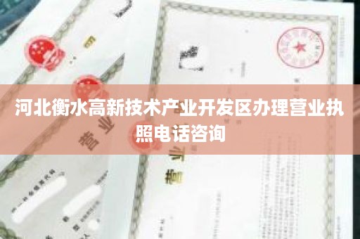 河北衡水高新技术产业开发区办理营业执照电话咨询