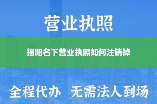 揭阳名下营业执照如何注销掉