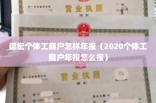 德宏个体工商户怎样年报（2020个体工商户年报怎么报）