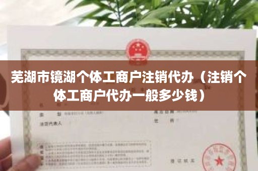 芜湖市镜湖个体工商户注销代办（注销个体工商户代办一般多少钱）