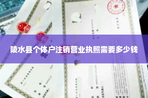 陵水县个体户注销营业执照需要多少钱