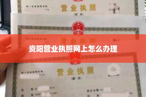 资阳营业执照网上怎么办理