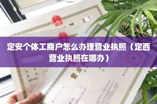 定安个体工商户怎么办理营业执照（定西营业执照在哪办）