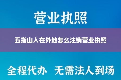 五指山人在外地怎么注销营业执照