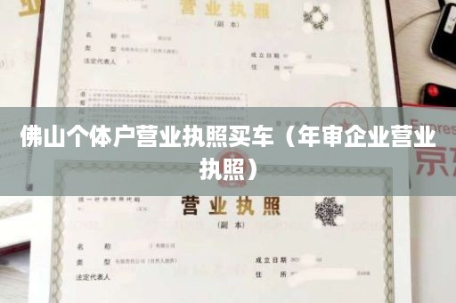 佛山个体户营业执照买车（年审企业营业执照）