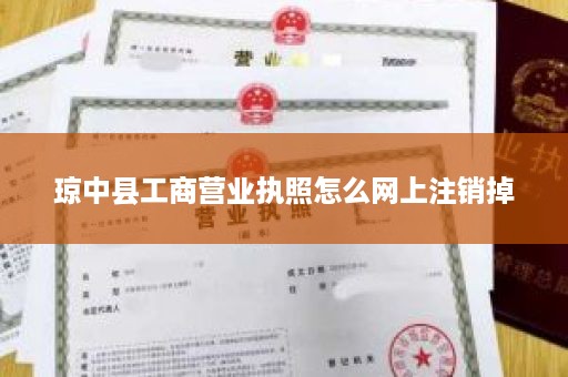 琼中县工商营业执照怎么网上注销掉