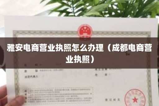 雅安电商营业执照怎么办理（成都电商营业执照）