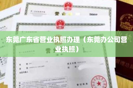 东莞广东省营业执照办理（东莞办公司营业执照）