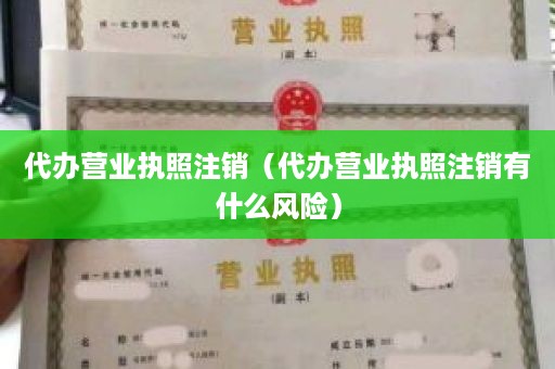 代办营业执照注销（代办营业执照注销有什么风险）