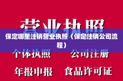 保定哪里注销营业执照（保定注销公司流程）