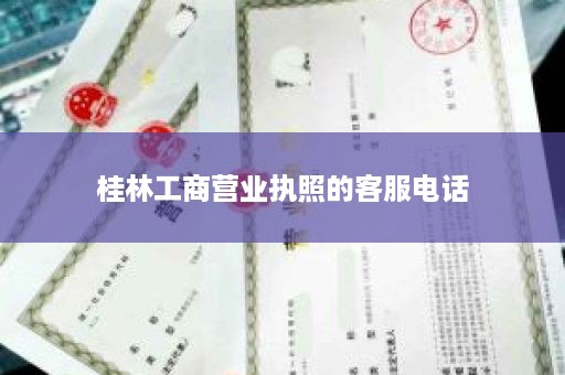 桂林工商营业执照的客服电话