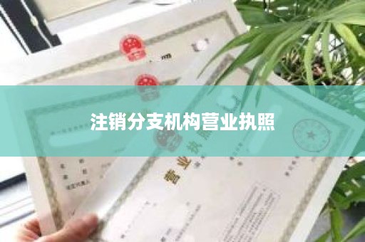 注销分支机构营业执照