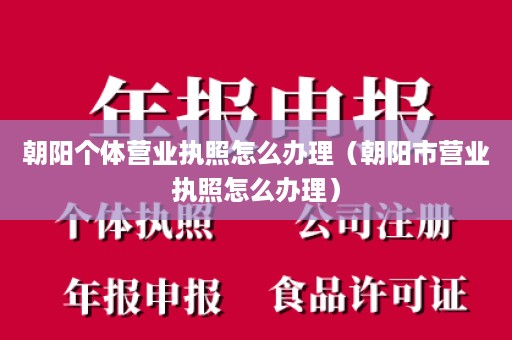 朝阳个体营业执照怎么办理（朝阳市营业执照怎么办理）