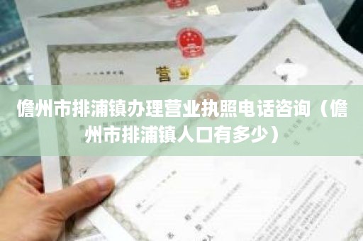 儋州市排浦镇办理营业执照电话咨询（儋州市排浦镇人口有多少）