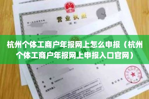 杭州个体工商户年报网上怎么申报（杭州个体工商户年报网上申报入口官网）