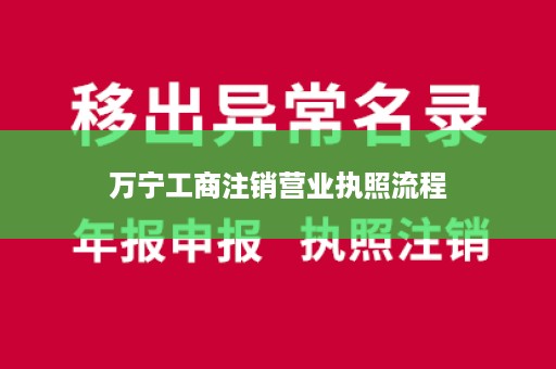 万宁工商注销营业执照流程