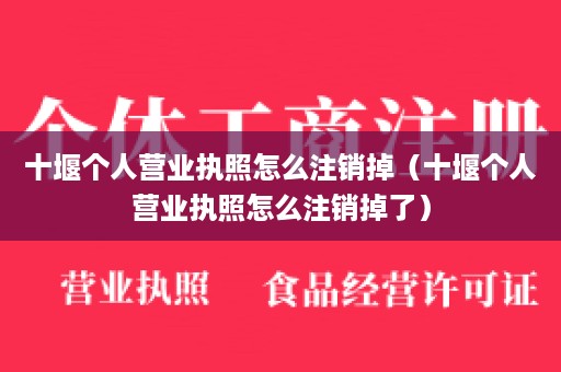 十堰个人营业执照怎么注销掉（十堰个人营业执照怎么注销掉了）