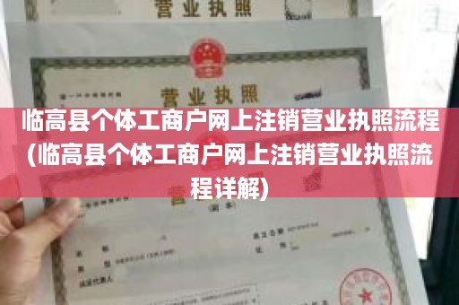 临高县个体工商户网上注销营业执照流程(临高县个体工商户网上注销营业执照流程详解)