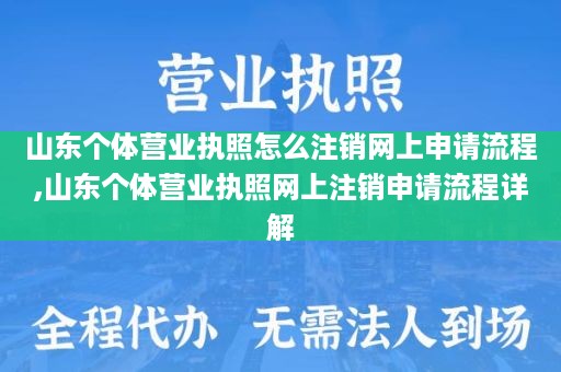 山东个体营业执照怎么注销网上申请流程,山东个体营业执照网上注销申请流程详解