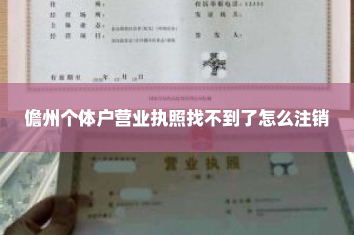 儋州个体户营业执照找不到了怎么注销