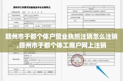 赣州市于都个体户营业执照注销怎么注销,赣州市于都个体工商户网上注销