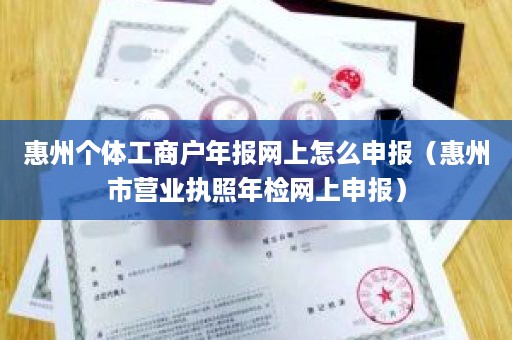 惠州个体工商户年报网上怎么申报（惠州市营业执照年检网上申报）