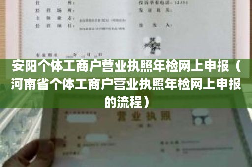 安阳个体工商户营业执照年检网上申报（河南省个体工商户营业执照年检网上申报的流程）